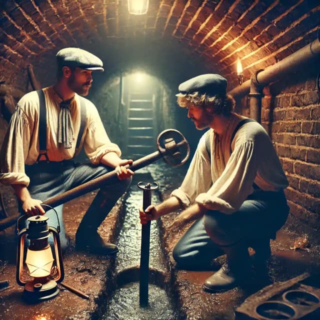 Professionell VVS-montör med verktygslåda